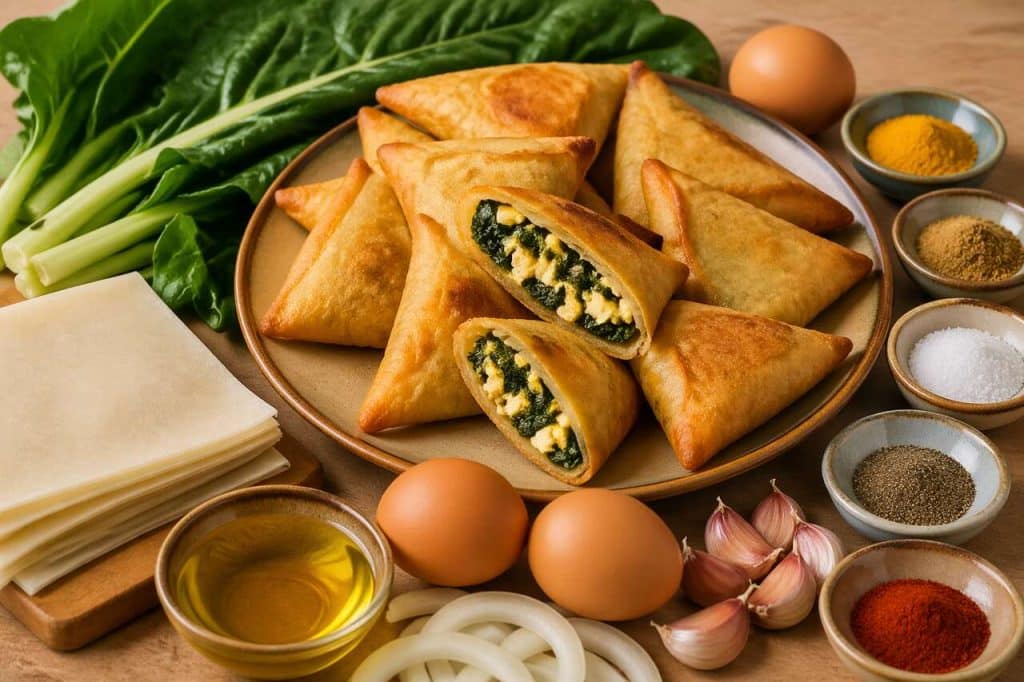 Samoussas aux blettes et œufs : recette facile et savoureuse