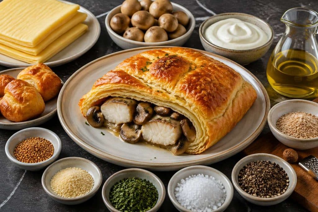 Feuilletés de cabillaud et champignons : recette savoureuse