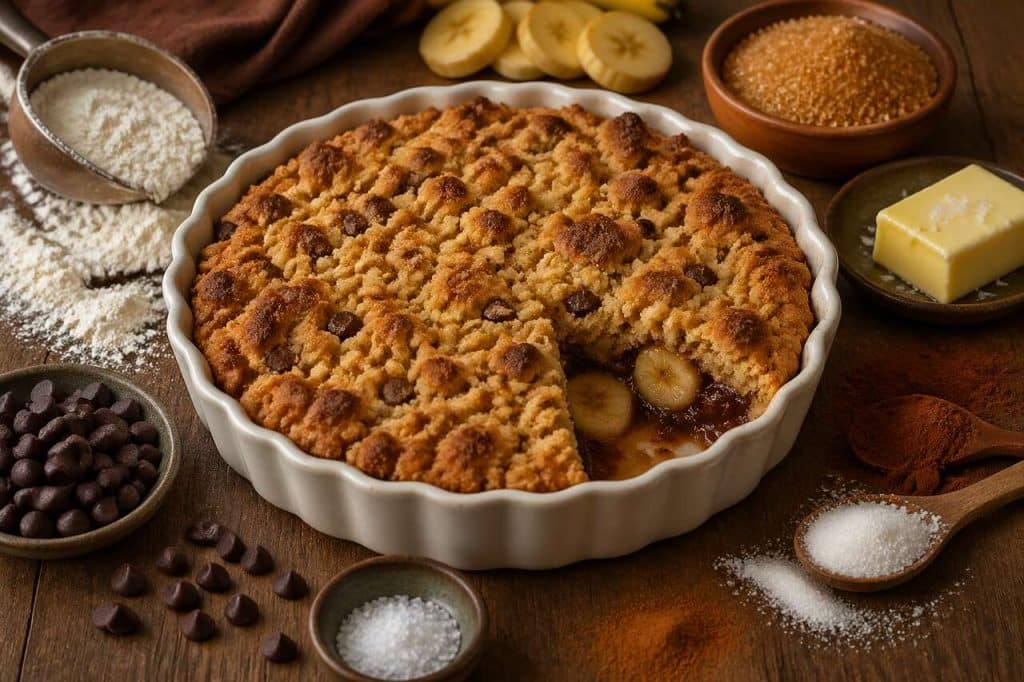 Crumble banane chocolat : recette facile et délicieuse