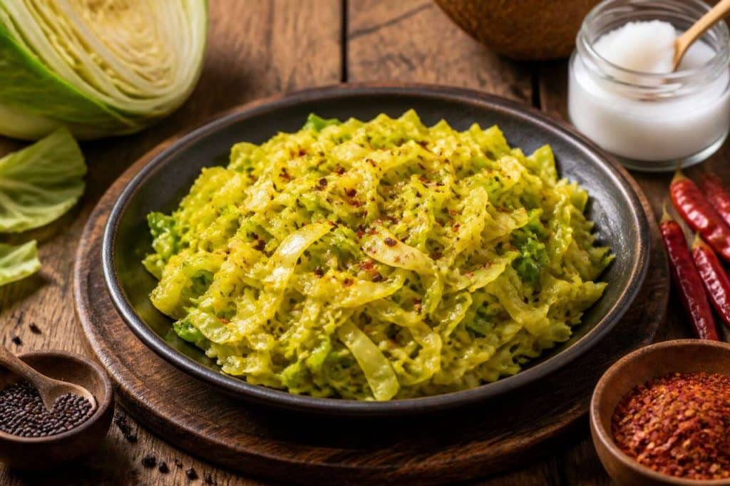 Chou vert sauté aux graines de moutarde : recette savoureuse et facile