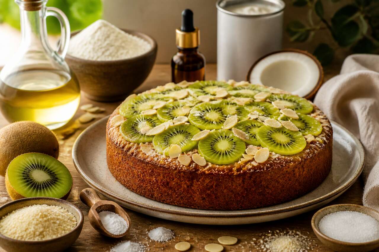 Cake au kiwi et amande : recette gourmande
