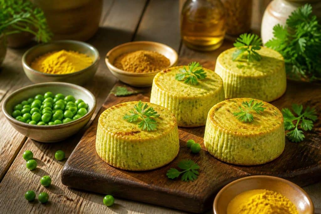 Flans petits pois curry : recette facile et savoureuse