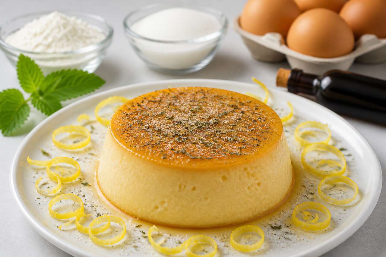 Recette de flans à la mélisse facile