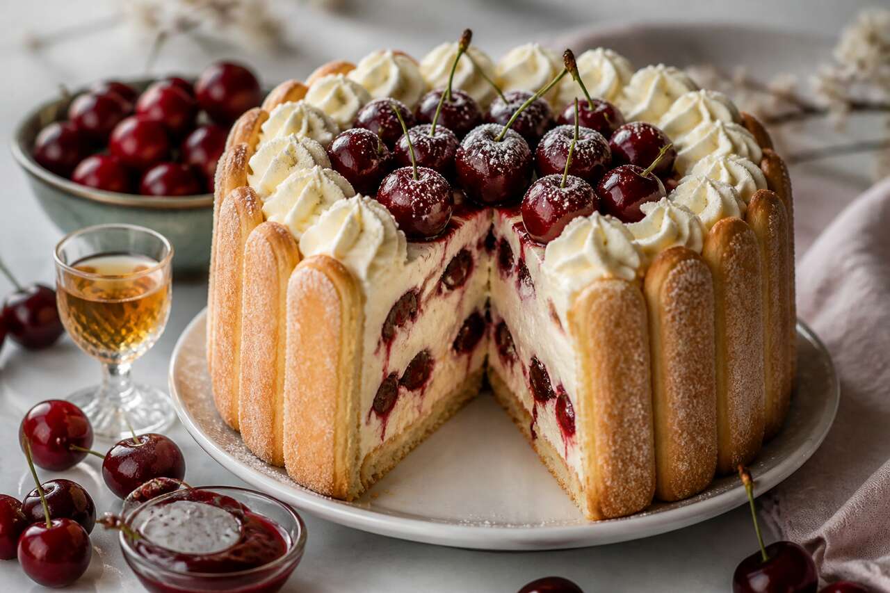 Charlotte aux cerises : recette gourmande et facile