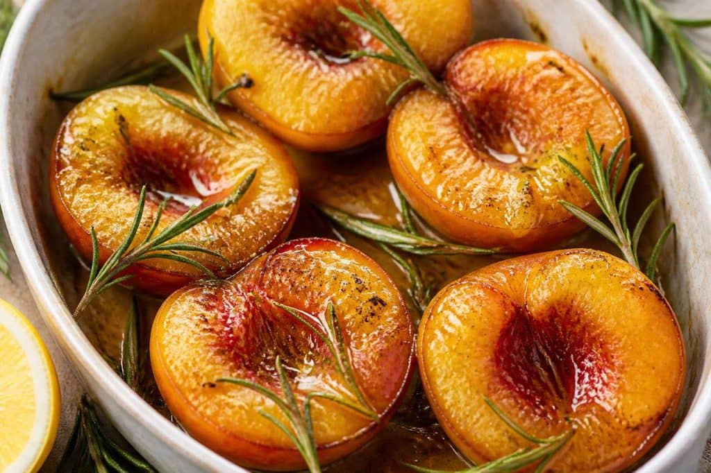 Nectarines rôties au romarin : recette au four