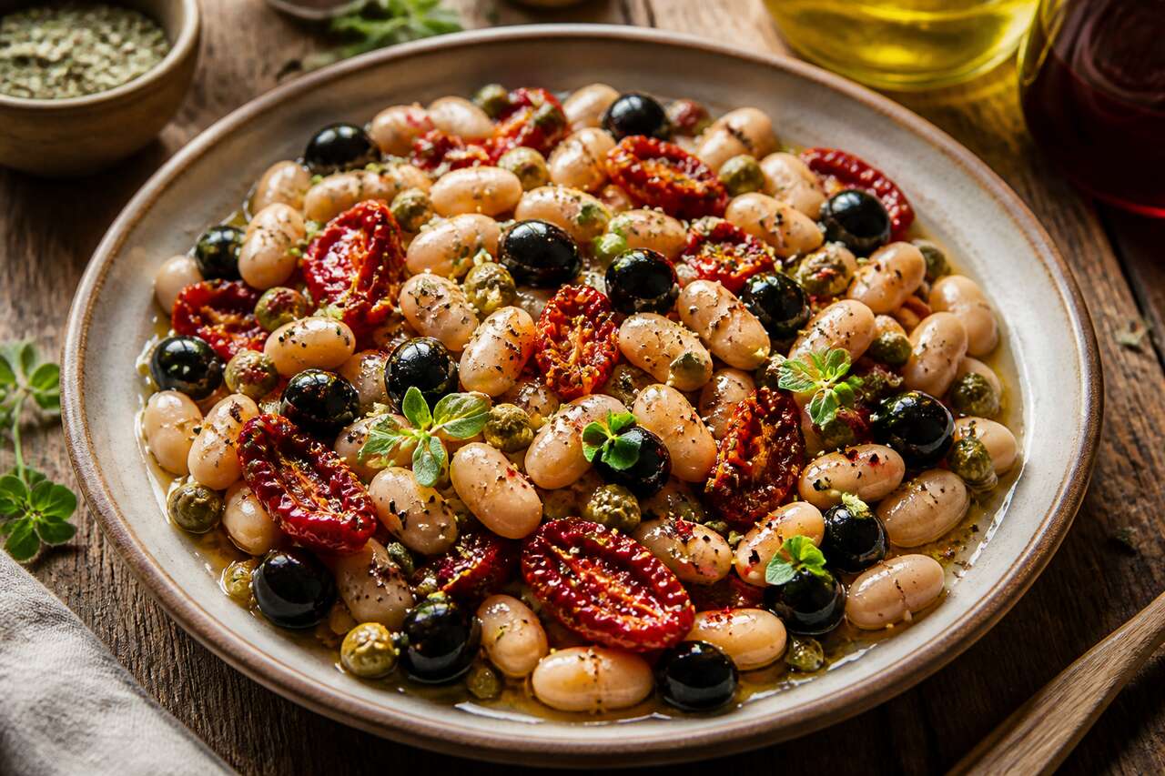 Salade estivale haricots blancs et tomate