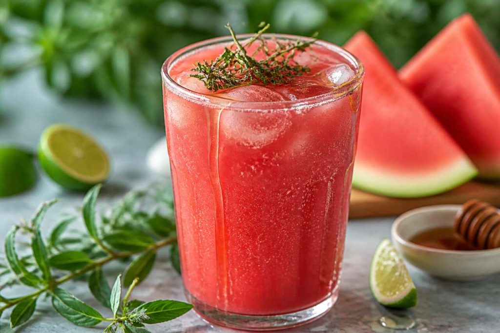Jus de pastèque et verveine : recette de smoothie désaltérant