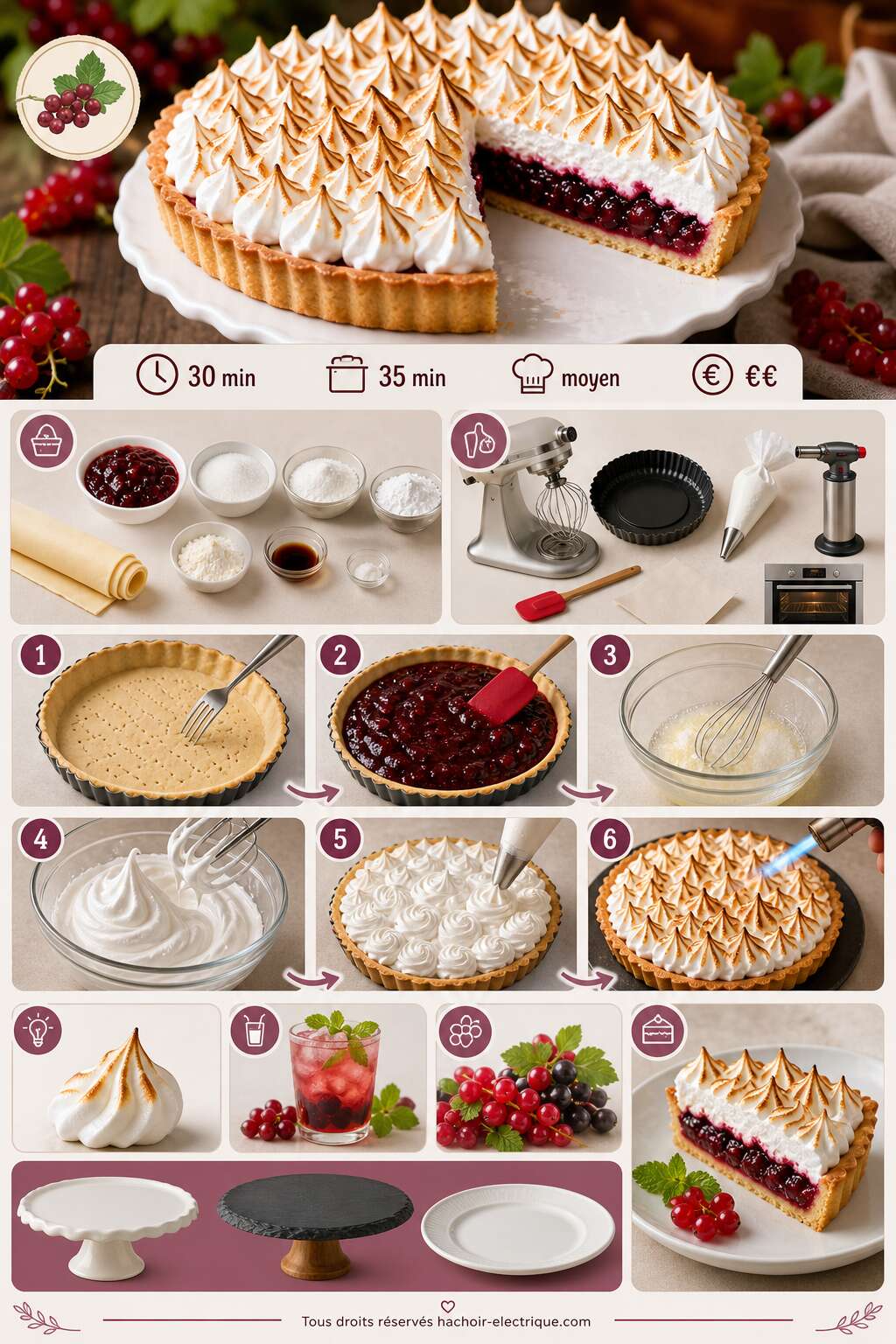 Fiche recette Tarte à la casseille meringuée : recette gourmande Fiche recette Tarte à la casseille meringuée : recette gourmande