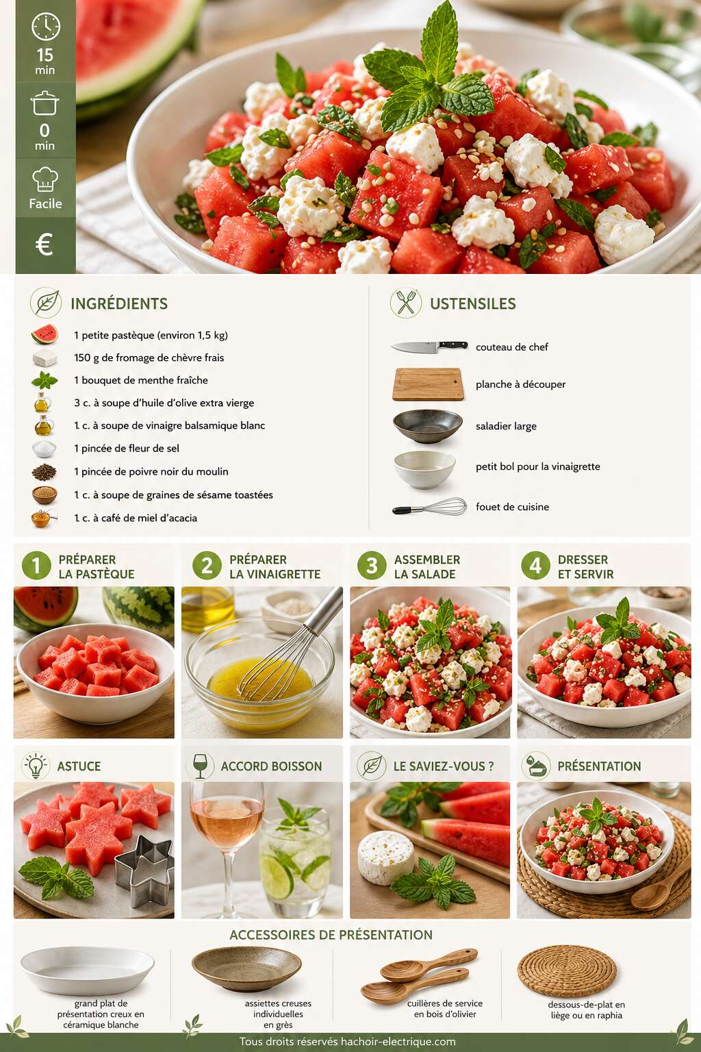 Fiche recette Salade past&egrave;que : ch&egrave;vre et menthe fra&icirc;che