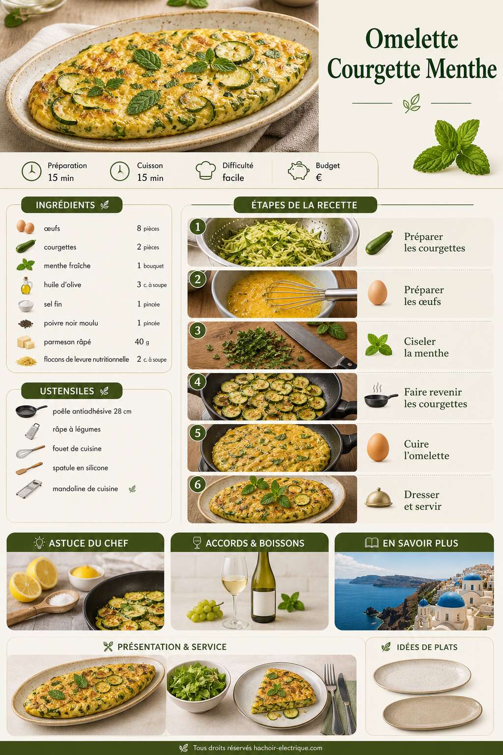 Fiche recette Recette D'Omelette Courgette Menthe : fraîcheur Et Saveur Fiche recette Recette D'Omelette Courgette Menthe : fraîcheur Et Saveur