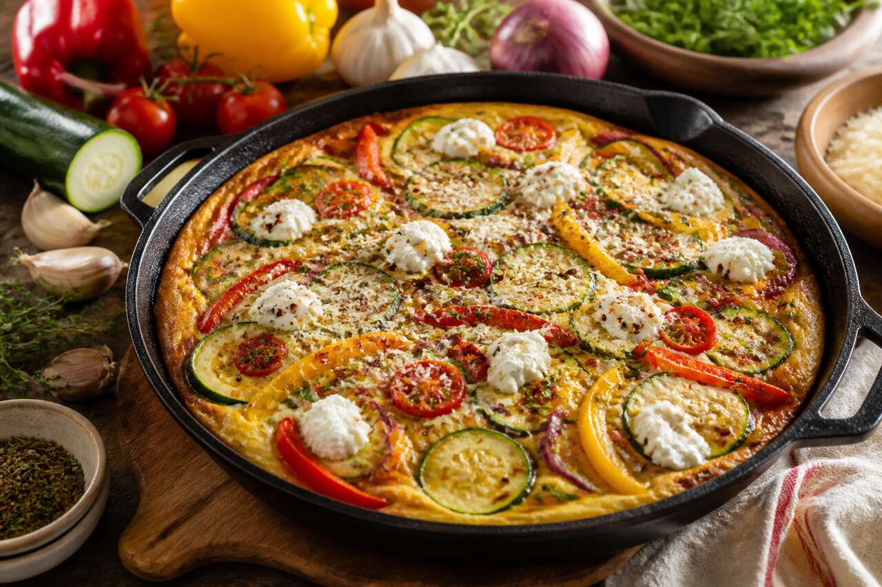 Frittata aux légumes d'été : recette facile et savoureuse