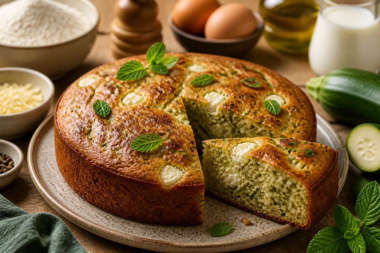Cake Courgette Chèvre Menthe : recette Facile Et Savoureuse
