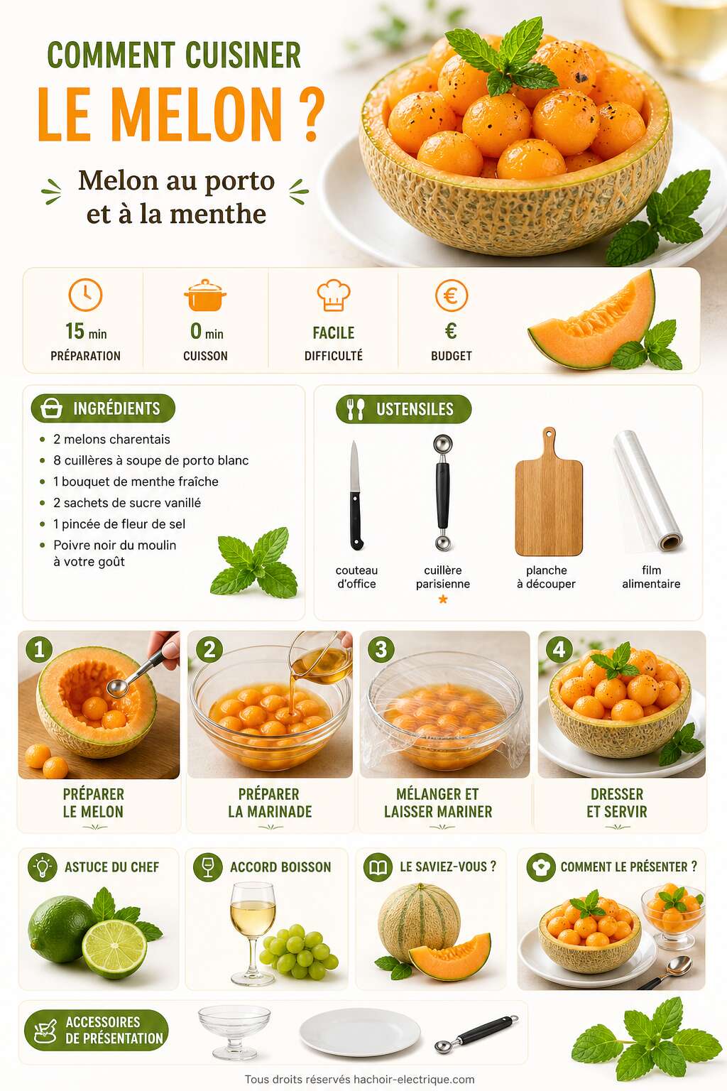 Fiche recette Comment cuisiner le melon ? Fiche recette Comment cuisiner le melon ?