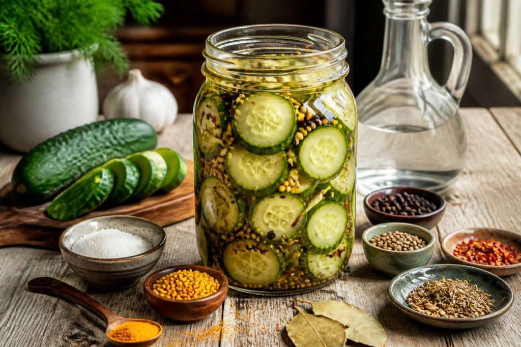 Recette de conserves de concombres aigres-doux maison