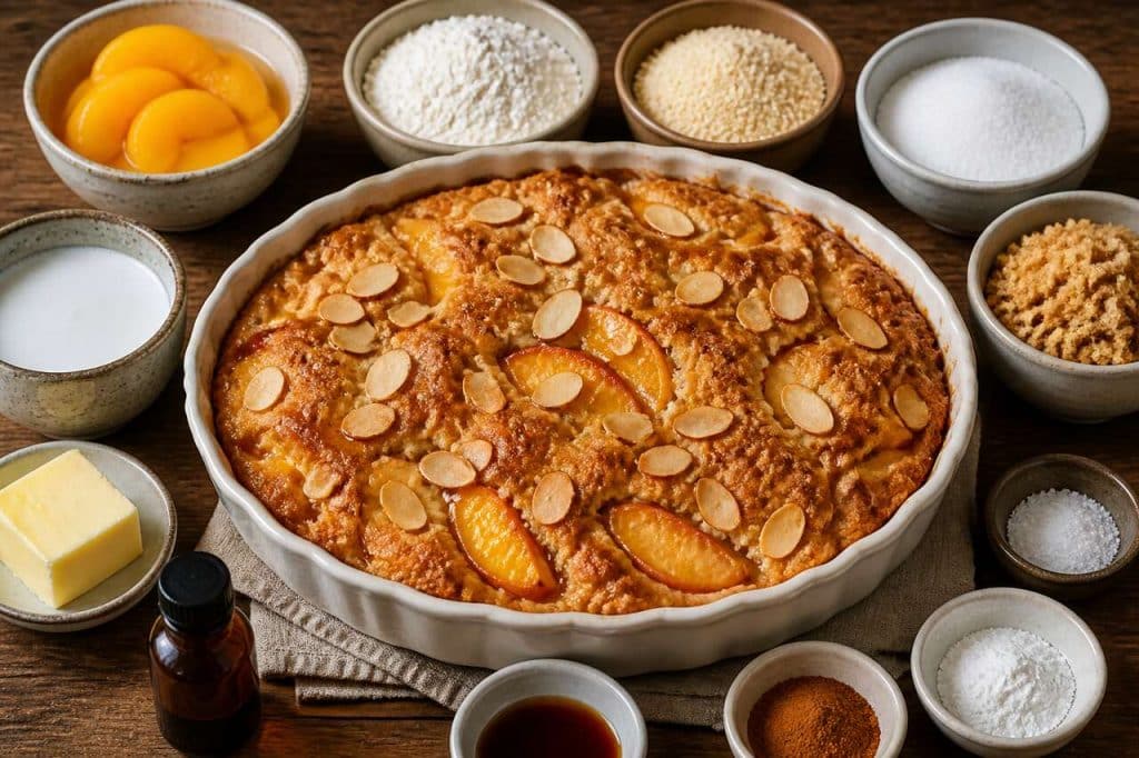 Cobbler aux pêches et amande : recette facile et gourmande