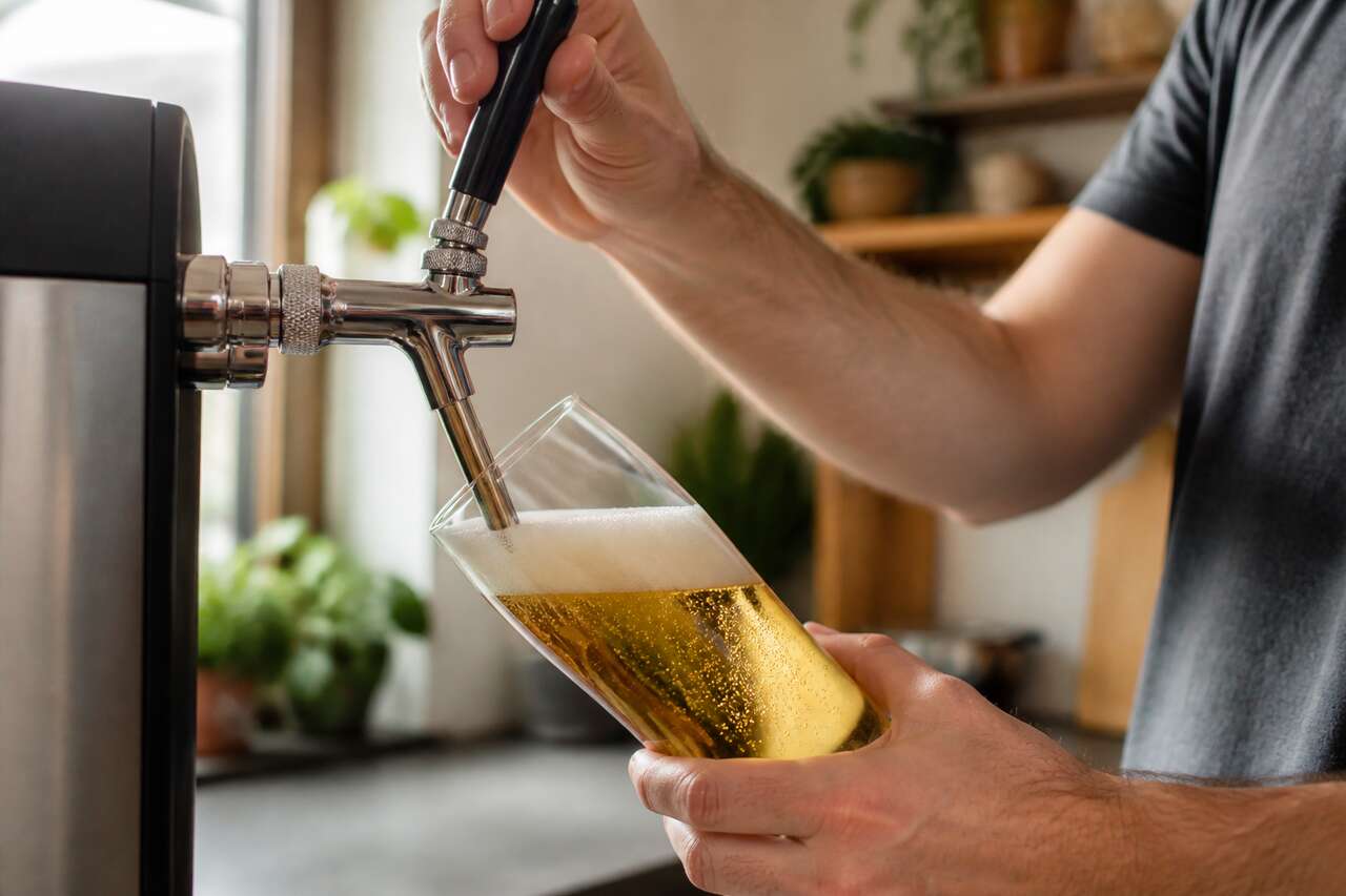 Tirer une bière comme au bar : angle du verre, ouverture du robinet, gestion de la mousse Tirer une bière comme au bar : angle du verre, ouverture du robinet, gestion de la mousse