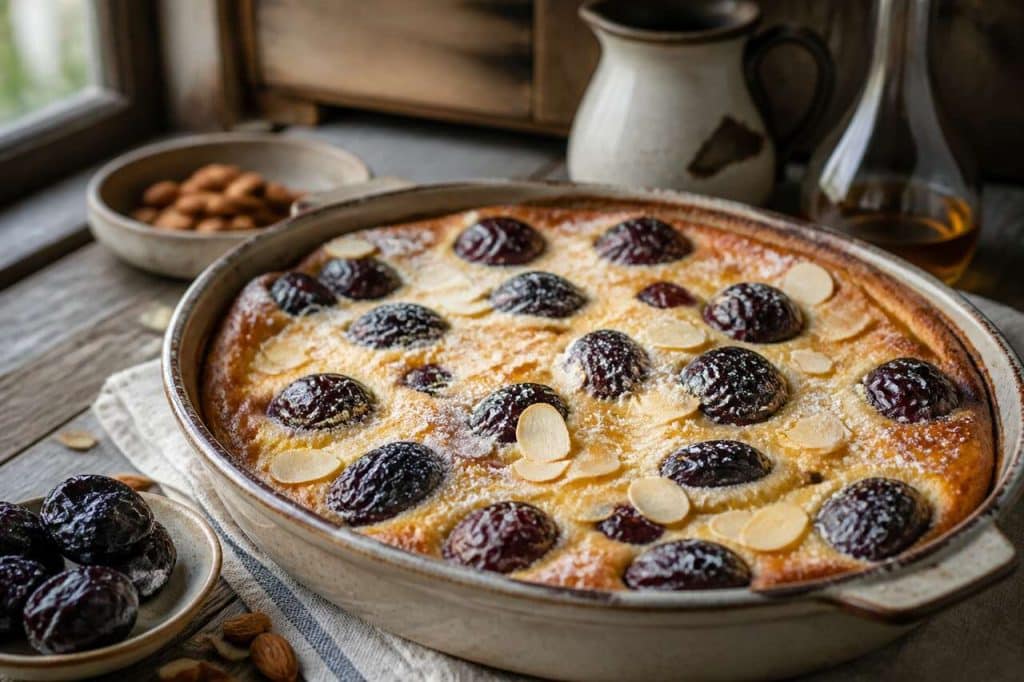 Clafoutis aux prunes et amandes : une recette gourmande