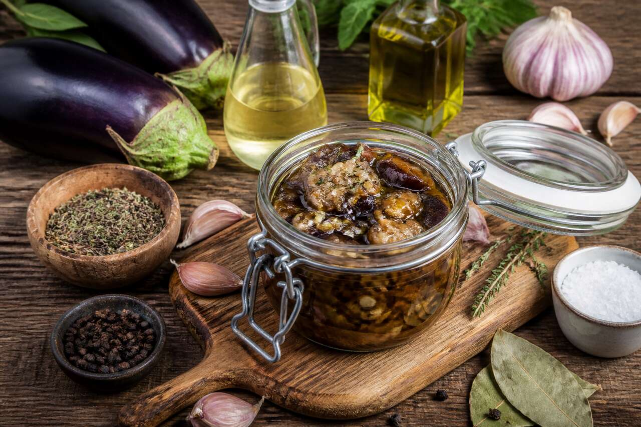 Conserves d'aubergines au thym : recette maison