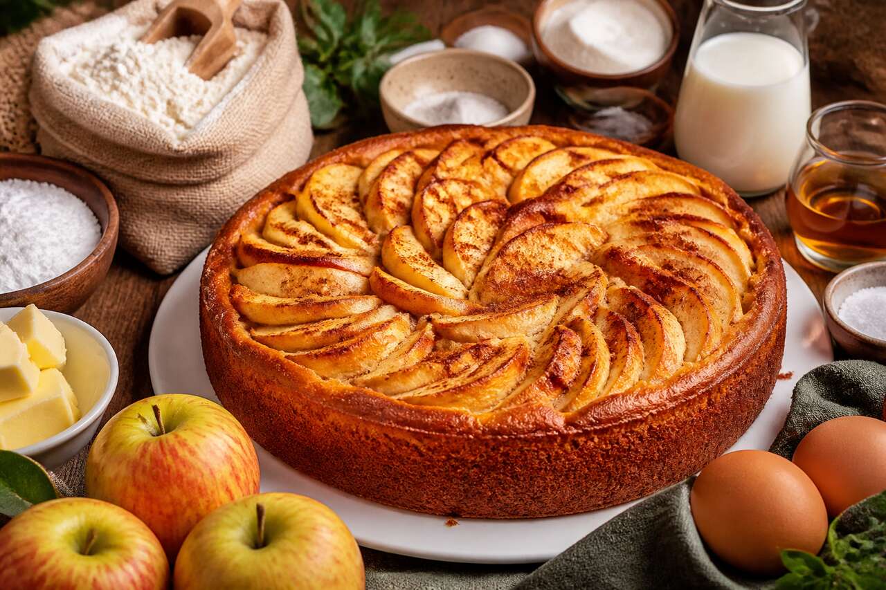 Gâteau aux pommes à l'ancienne : recette traditionnelle