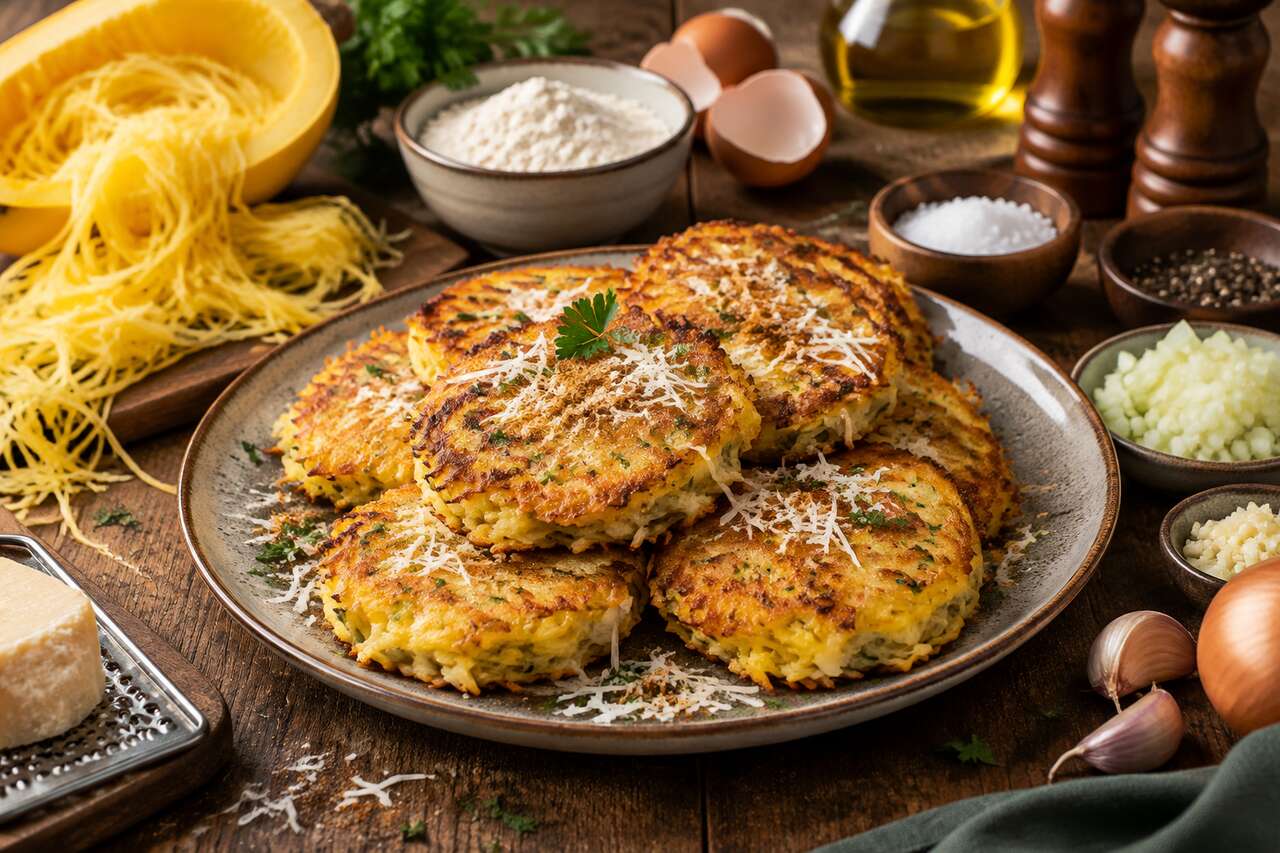 Galettes De Courge Spaghetti : recette Facile Et Savoureuse