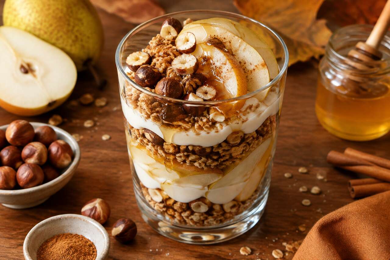 Granola noisette poire miel : saveurs automnales inégalées
