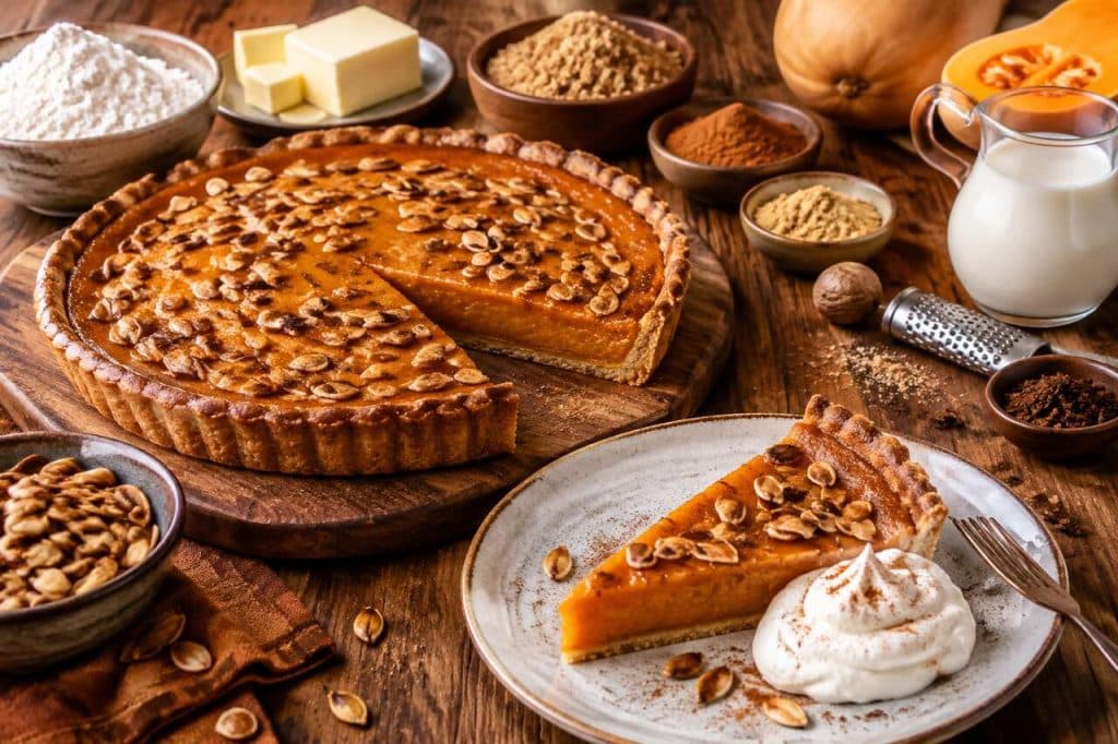 Tarte sucrée aux courges muscade épicée