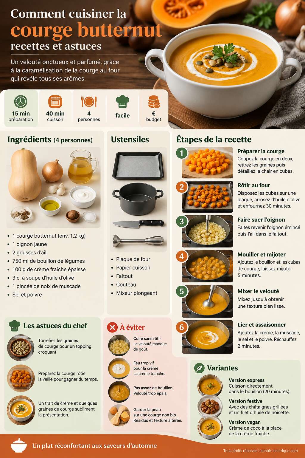 Fiche recette Comment cuisiner la courge butternut : recettes et astuces Fiche recette Comment cuisiner la courge butternut : recettes et astuces