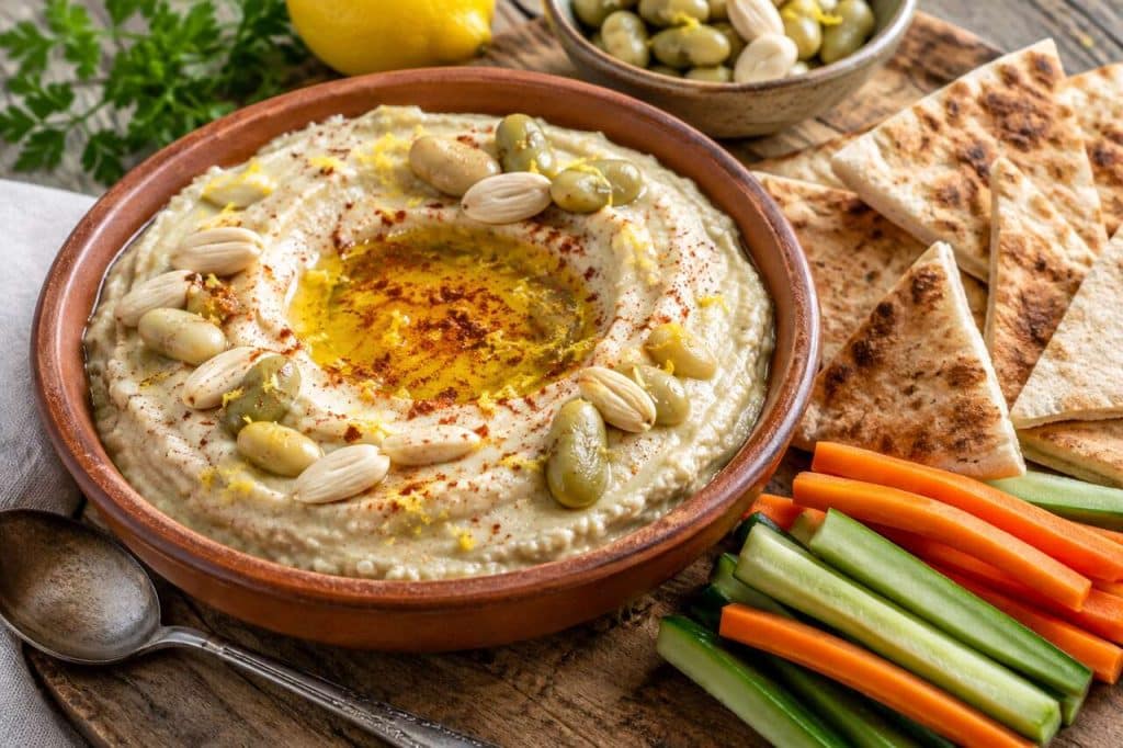 Houmous aux flageolets et amandes : une tartinade gourmande
